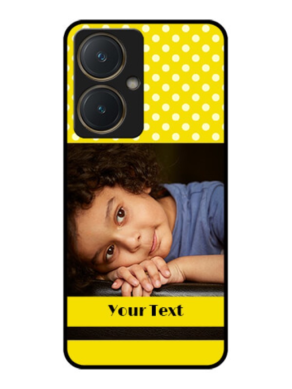 Custom Vivo Y27 Custom Glass Phone Case - Bright Yellow Case Design
