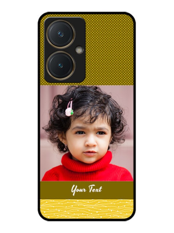 Custom Vivo Y27 Custom Glass Phone Case - Simple Green Color Design