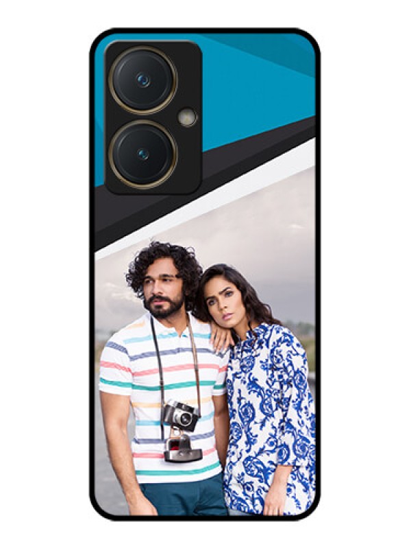 Custom Vivo Y27 Custom Glass Phone Case - Simple Pattern Photo Upload Design