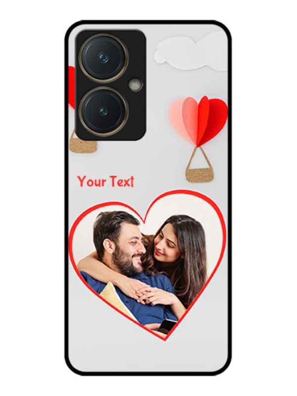 Custom Vivo Y27 Custom Glass Phone Case - Parachute Love Design