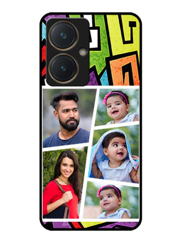Custom Vivo Y27 Custom Glass Phone Case - Graffiti Pattern Design
