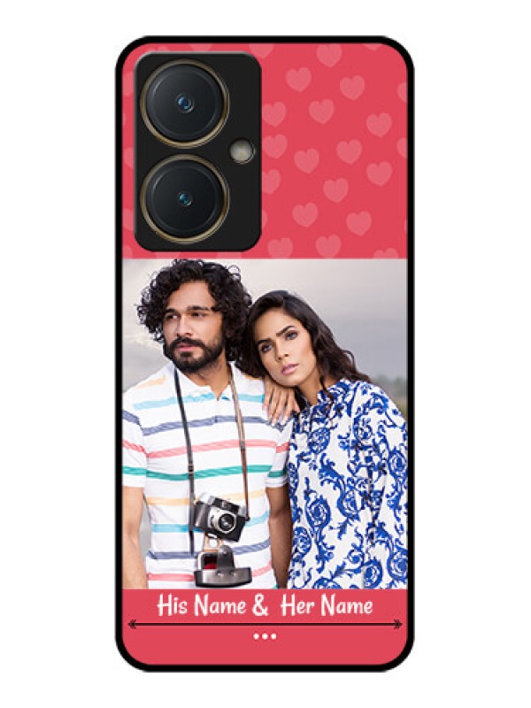 Custom Vivo Y27 Custom Glass Phone Case - Simple Love Design