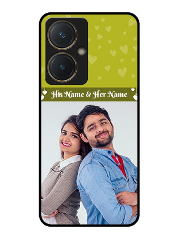 Custom Vivo Y27 Custom Glass Phone Case - You & Me Heart Design