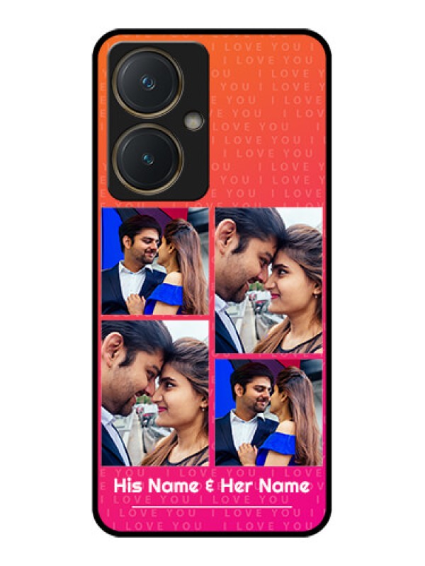 Custom Vivo Y27 Custom Glass Phone Case - I Love You Pink Design