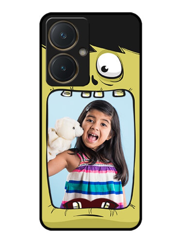 Custom Vivo Y27 Custom Glass Phone Case - Cartoon Monster Back Case Design