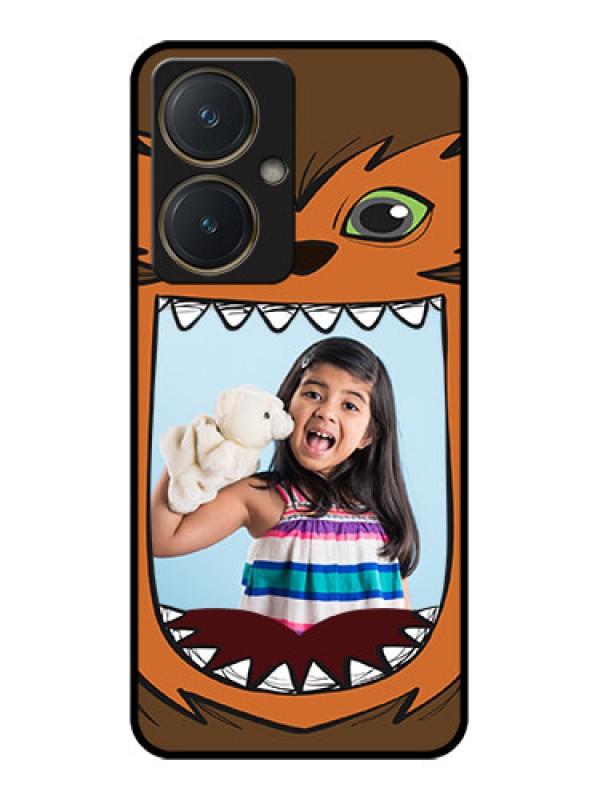 Custom Vivo Y27 Custom Glass Phone Case - Owl Monster Back Case Design