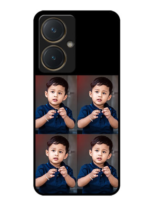 Custom Vivo Y27 Custom Glass Phone Case - 4 Image Holder Design