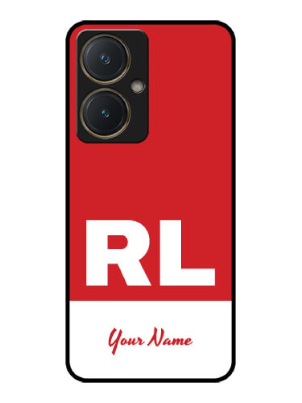 Custom Vivo Y27 Custom Glass Phone Case - Dual Tone Custom Text Design