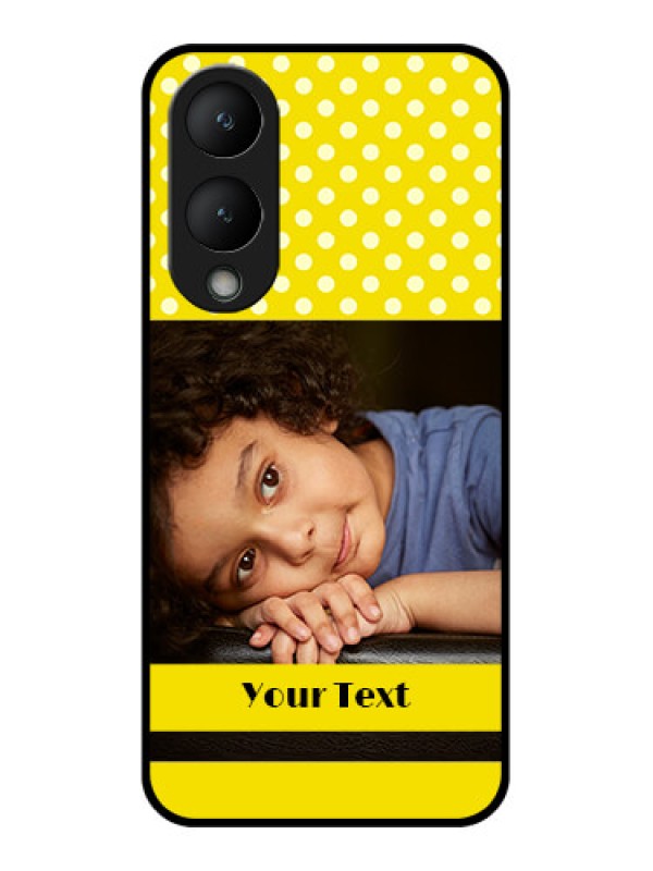 Custom Vivo Y28 5G Custom Glass Phone Case - Bright Yellow Case Design