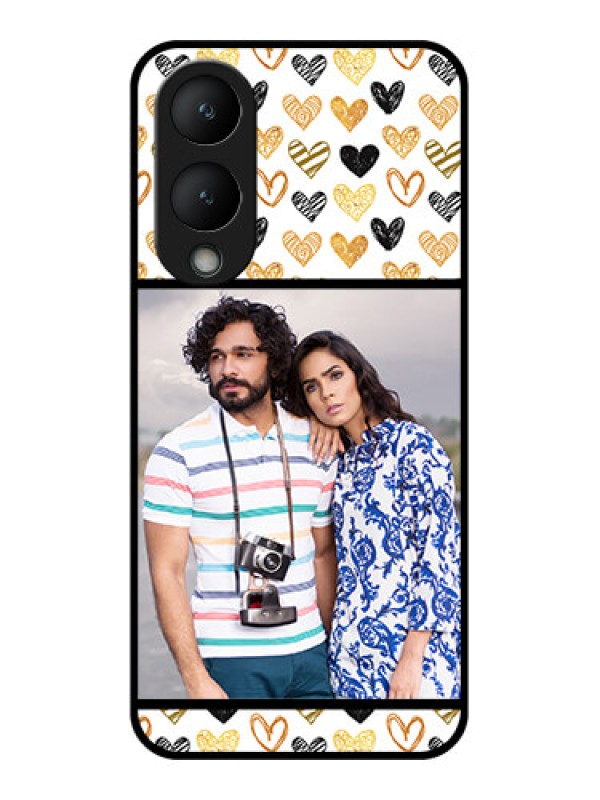 Custom Vivo Y28 5G Custom Glass Phone Case - Love Symbol Design