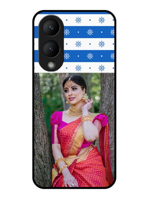 Custom Vivo Y28 5G Custom Glass Phone Case - Snow Pattern Design