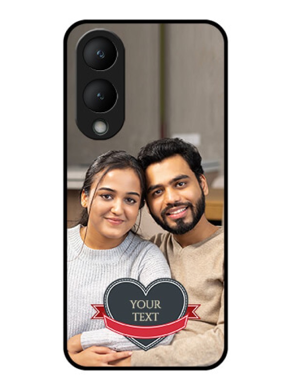 Custom Vivo Y28 5G Custom Glass Phone Case - Just Married Couple Design