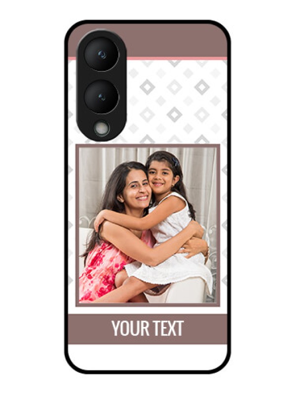 Custom Vivo Y28 5G Custom Glass Phone Case - Simple Diamond Design