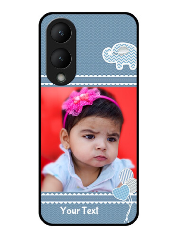 Custom Vivo Y28 5G Custom Glass Phone Case - With Kids Pattern Design