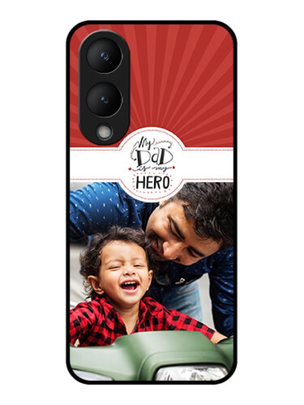 Custom Vivo Y28 5G Custom Glass Phone Case - My Dad Hero Design