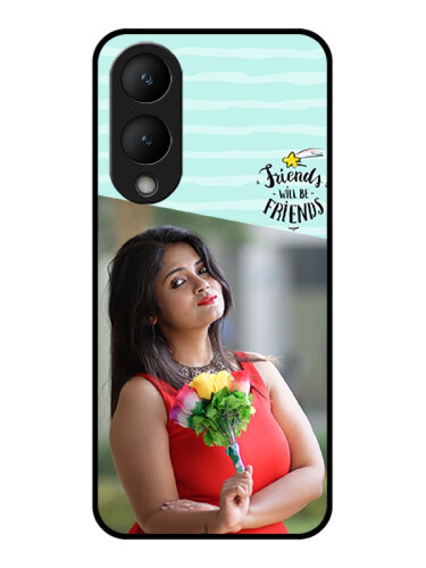 Custom Vivo Y28 5G Custom Glass Phone Case - Friends Picture Icon Design