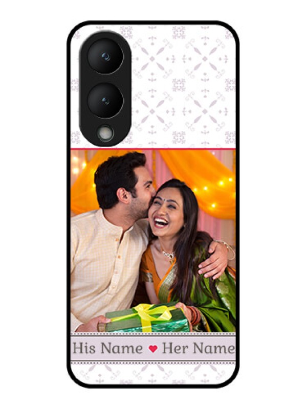 Custom Vivo Y28 5G Custom Glass Phone Case - With Photo And Ethnic Design