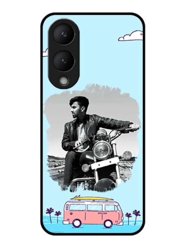 Custom Vivo Y28 5G Custom Glass Phone Case - Travel & Adventure Design