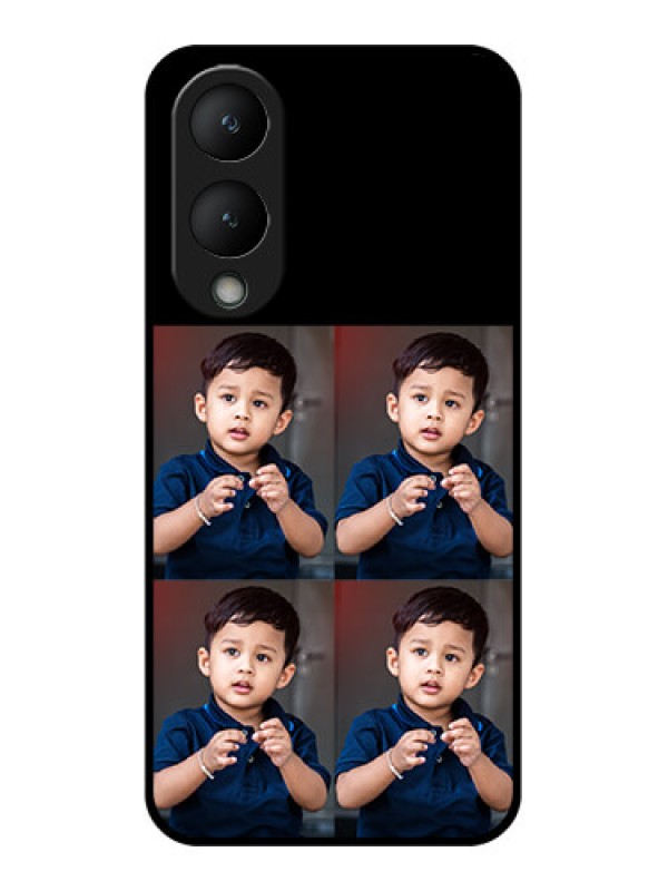 Custom Vivo Y28 5G Custom Glass Phone Case - 4 Image Holder Design