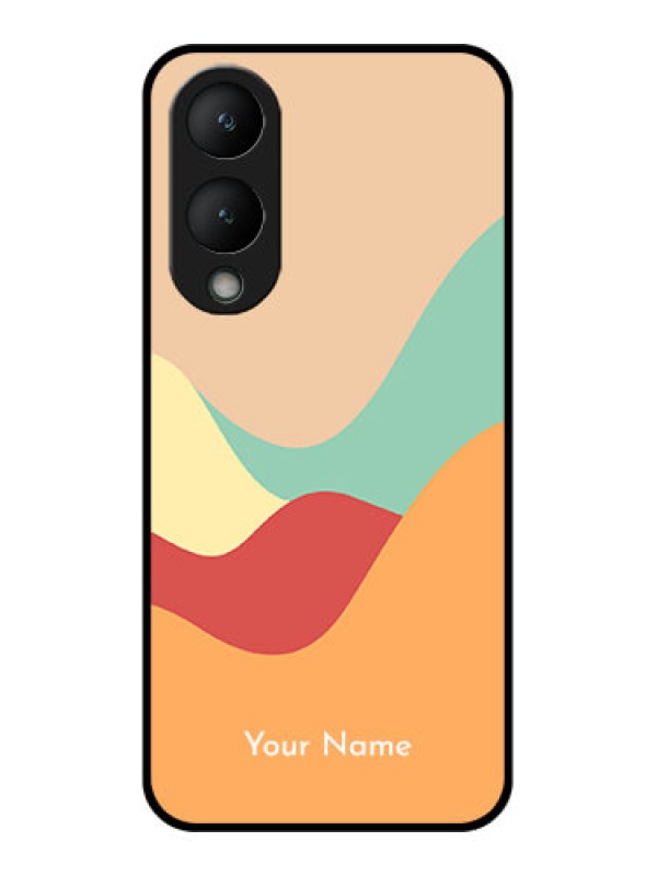 Custom Vivo Y28 5G Custom Glass Phone Case - Ocean Waves Multi - Colour Design