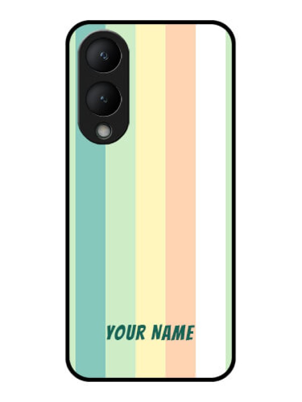Custom Vivo Y28 5G Custom Glass Phone Case - Multi - Colour Stripes Design
