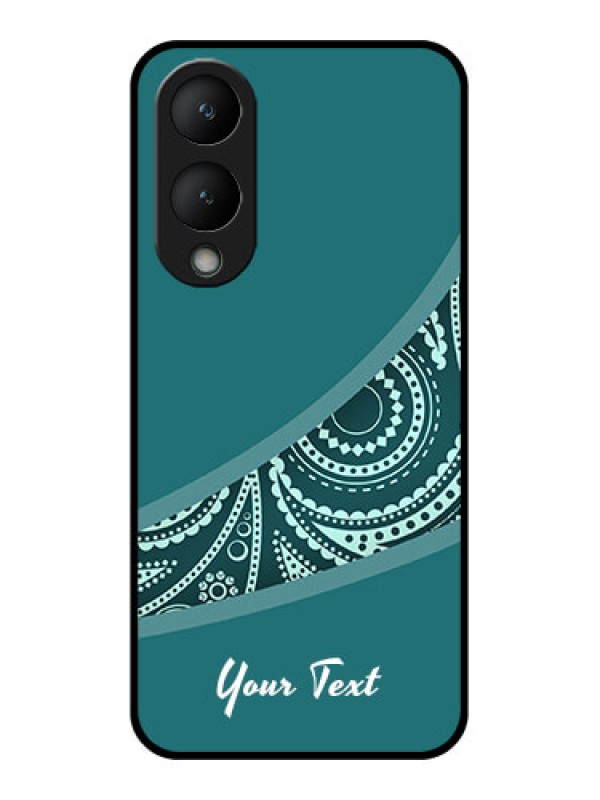 Custom Vivo Y28 5G Custom Glass Phone Case - Semi Visible Floral Design