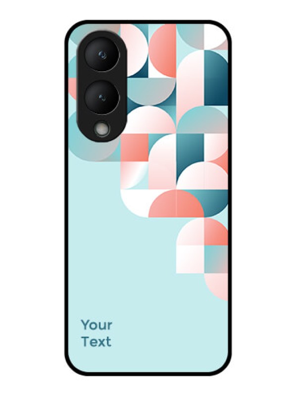 Custom Vivo Y28 5G Custom Glass Phone Case - Stylish Semi - Circle Pattern Design