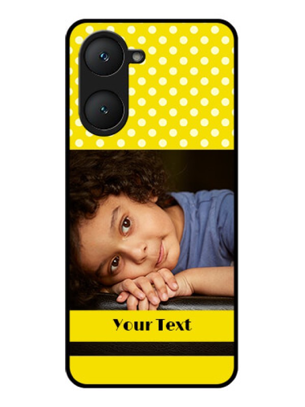 Custom Vivo Y28e 5G Custom Glass Phone Case - Bright Yellow Case Design