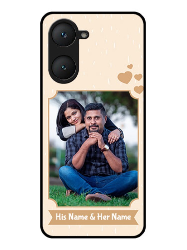 Custom Vivo Y28e 5G Custom Glass Phone Case - With Confetti Love Design