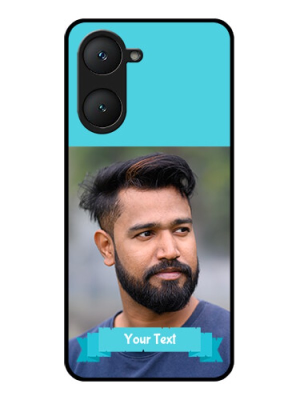 Custom Vivo Y28s 5G Custom Glass Phone Case - Blue Color Design