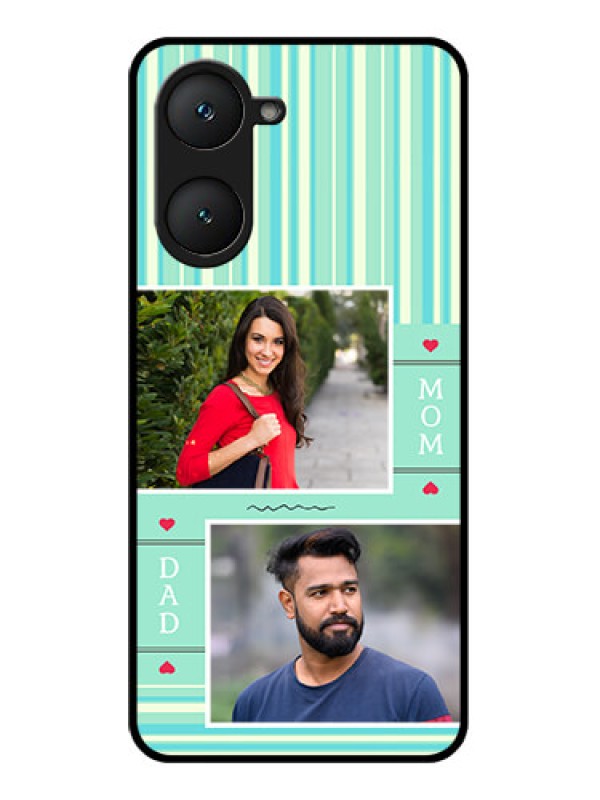 Custom Vivo Y28s 5G Custom Glass Phone Case - Mom and Dad Pic Design