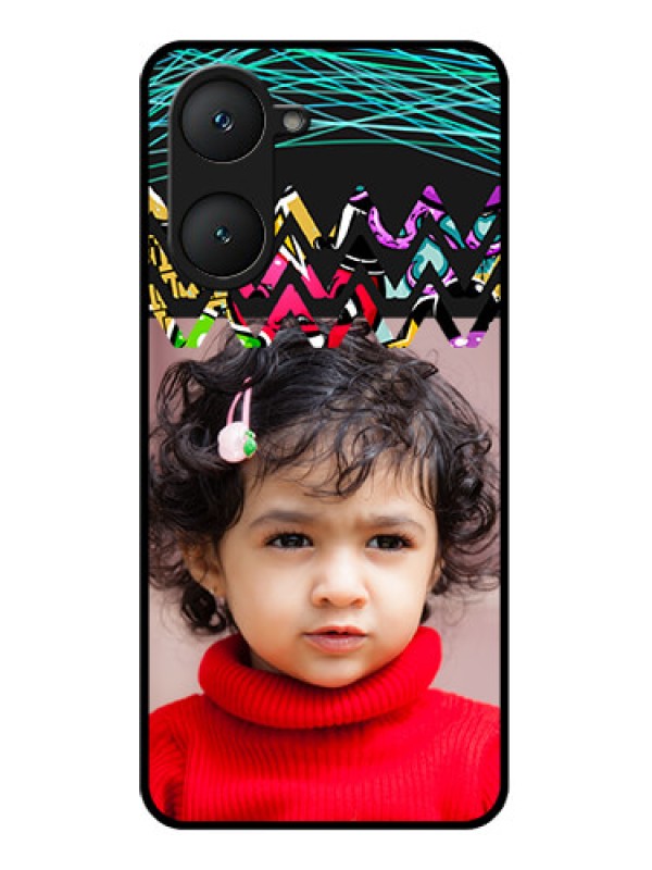 Custom Vivo Y28s 5G Custom Glass Phone Case - Neon Abstract Design