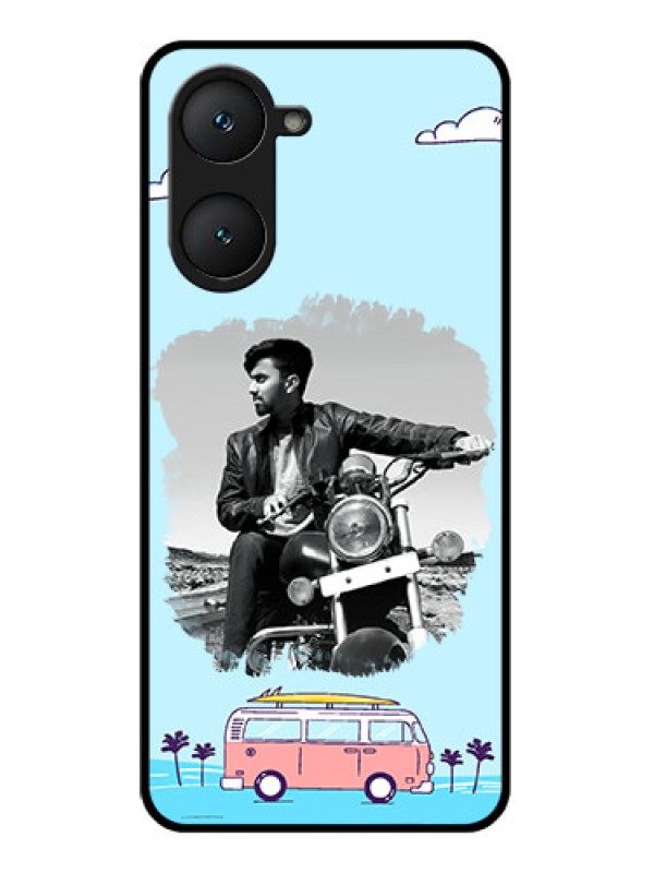 Custom Vivo Y28s 5G Custom Glass Phone Case - Travel and Adventure Design