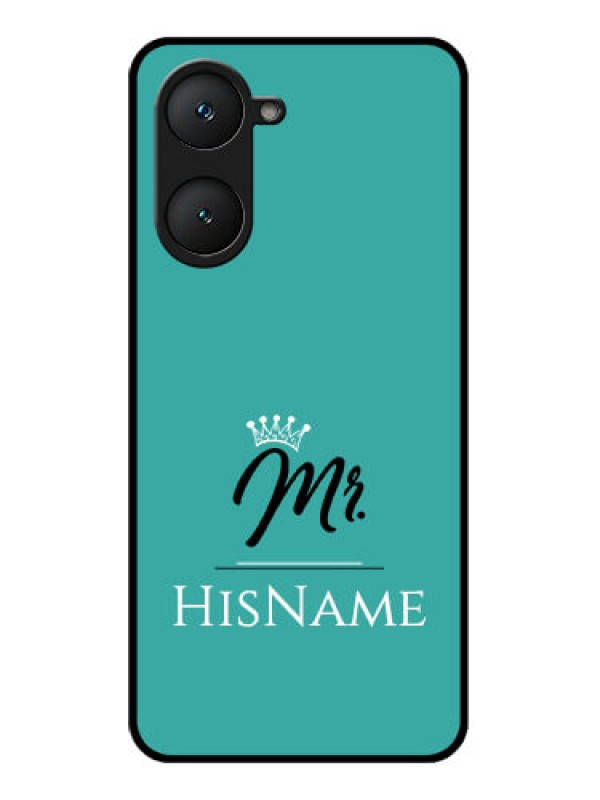 Custom Vivo Y28s 5G Custom Glass Phone Case - Mr With Name Design