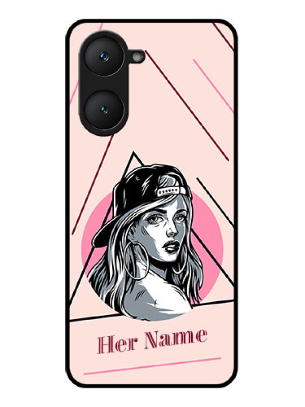Custom Vivo Y28s 5G Custom Glass Phone Case - Rockstar Girl Design