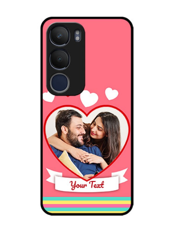 Custom Vivo Y29 5G Custom Glass Phone CaseLove Shapes Doodle Design