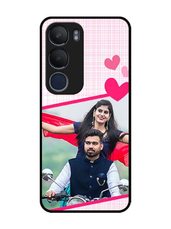 Custom Vivo Y29 5G Custom Glass Phone CaseLove Shape Heart Design
