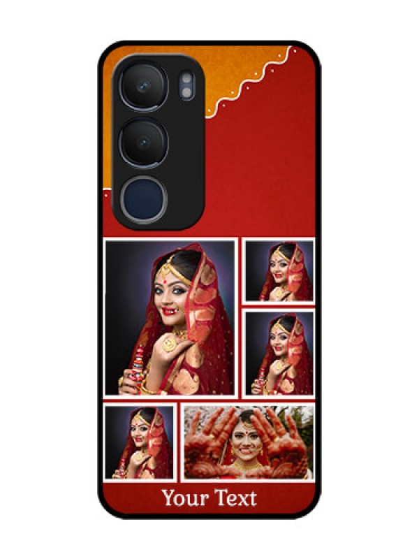 Custom Vivo Y29 5G Custom Glass Phone CaseWedding Pic Upload Design