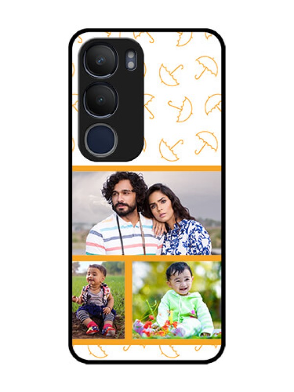 Custom Vivo Y29 5G Custom Glass Phone CaseYellow Pattern Design