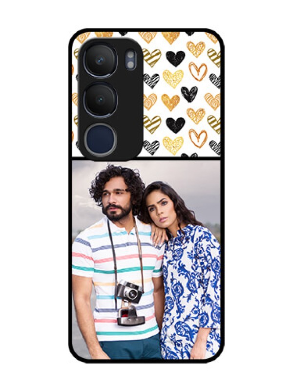 Custom Vivo Y29 5G Custom Glass Phone CaseLove Symbol Design