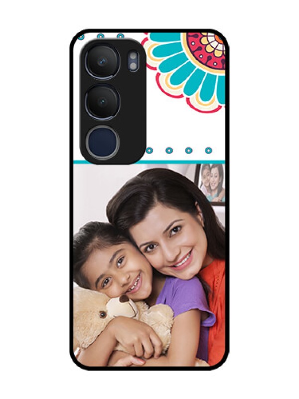 Custom Vivo Y29 5G Custom Glass Phone CaseFlower Design