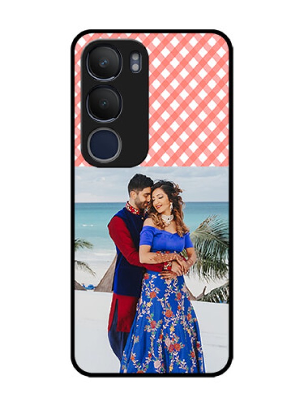 Custom Vivo Y29 5G Custom Glass Phone CasePink Pattern Design