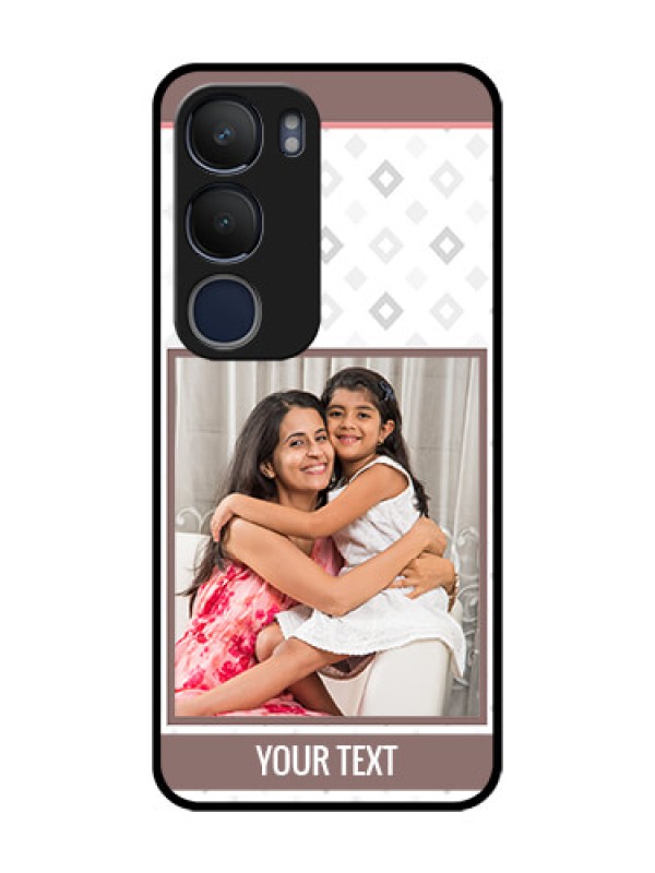 Custom Vivo Y29 5G Custom Glass Phone CaseSimple Diamond Design