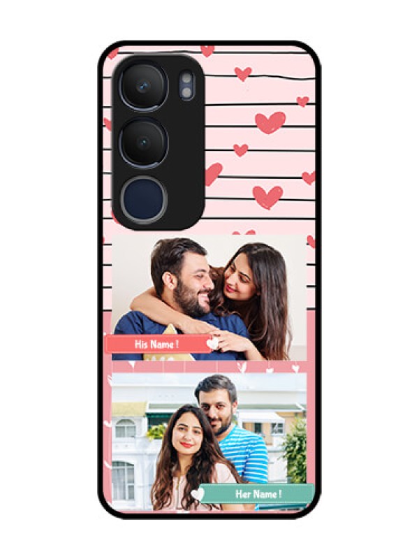 Custom Vivo Y29 5G Custom Glass Phone CasePhoto With Heart Design