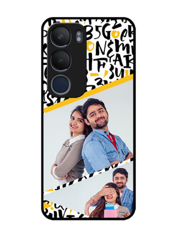 Custom Vivo Y29 5G Custom Glass Phone CaseLetters Pattern Design