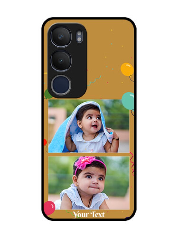 Custom Vivo Y29 5G Custom Glass Phone CaseImage Holder With Birthday Celebrations Design