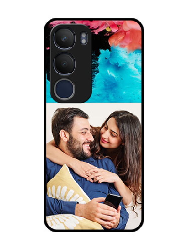Custom Vivo Y29 5G Custom Glass Phone CaseQuote With Acrylic Painting Design