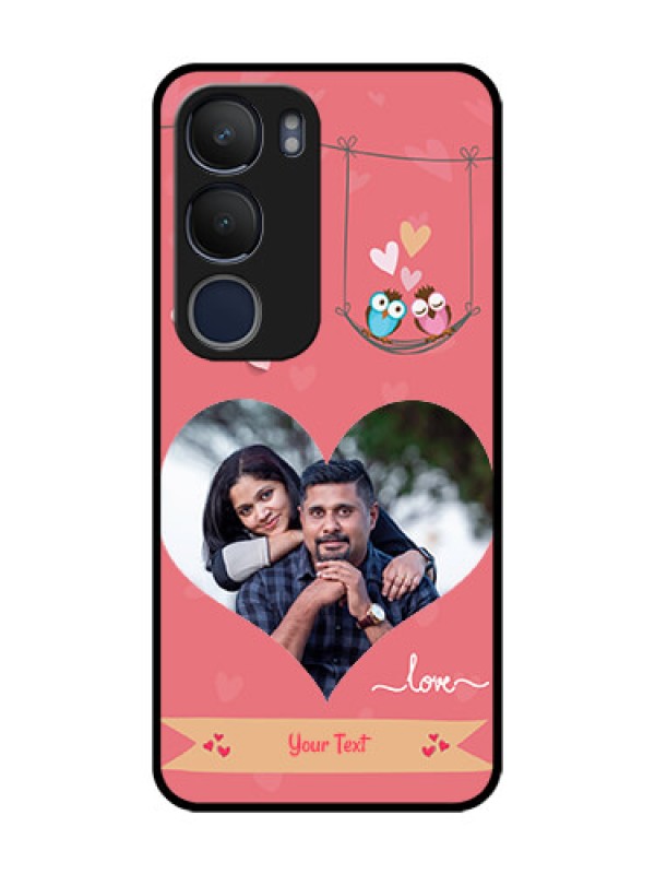 Custom Vivo Y29 5G Custom Glass Phone CasePeach Color Love Design
