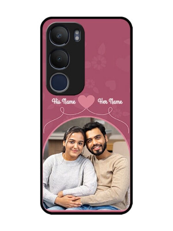 Custom Vivo Y29 5G Custom Glass Phone CaseLove Floral Design