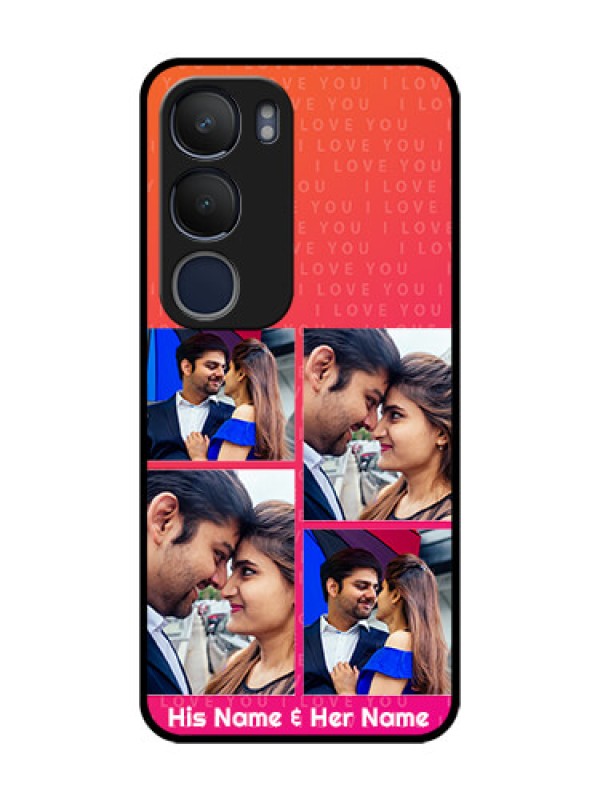 Custom Vivo Y29 5G Custom Glass Phone CaseI Love You Pink Design